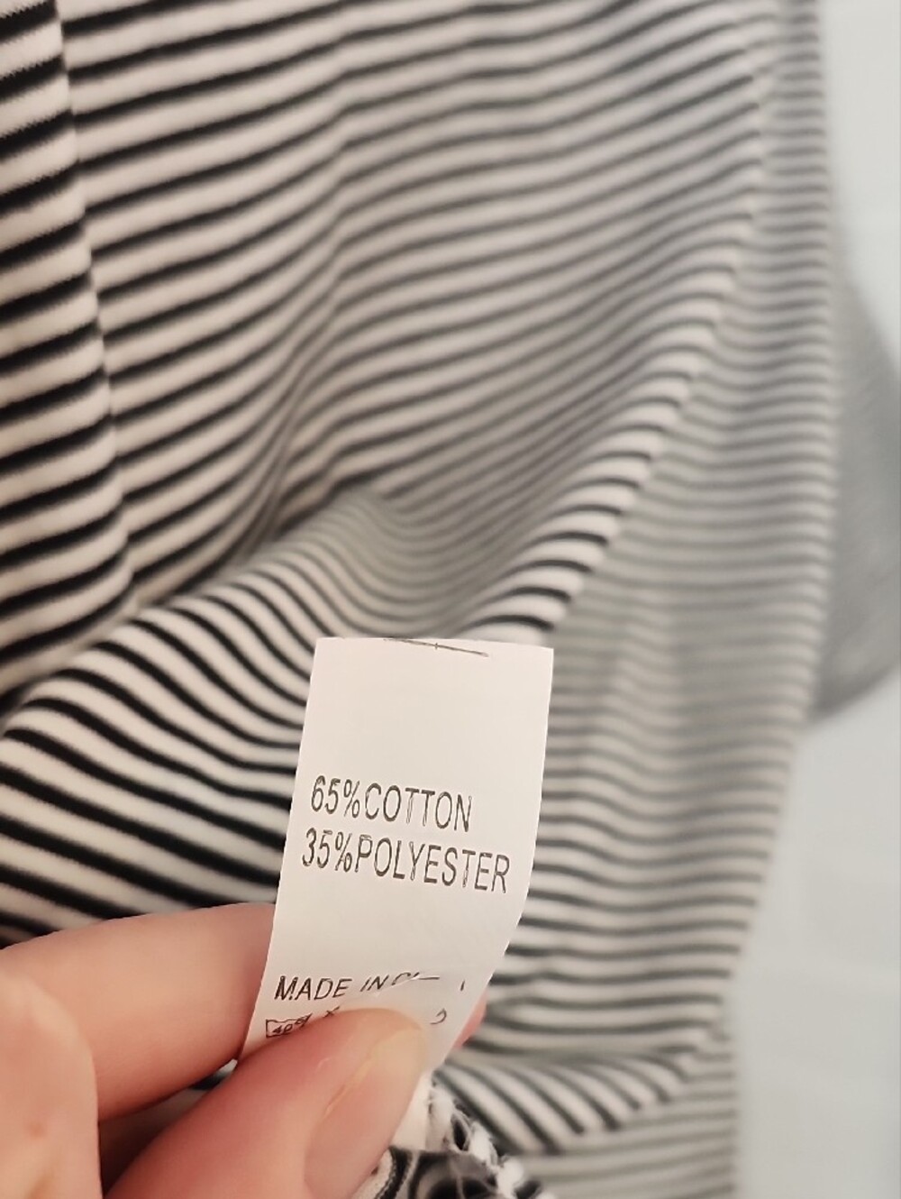Striped Crop Tee & Shorts Sleep Set, Large - Picture 4 of 9